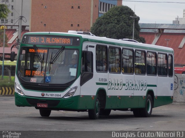 Viação Galo Branco RJ 181.084 na cidade de Niterói, Rio de Janeiro, Brasil, por Douglas Couto Barbalho. Número da foto: #5942675.