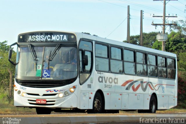 AVOA - Auto Viação Ourinhos Assis 34127 na cidade de Assis, São Paulo, Brasil, por Francisco Ivano. ID da foto: 5946270.