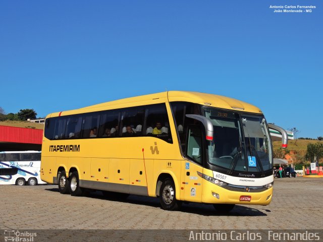 Viação Itapemirim 60507 na cidade de João Monlevade, Minas Gerais, Brasil, por Antonio Carlos Fernandes. ID da foto: 5946810.