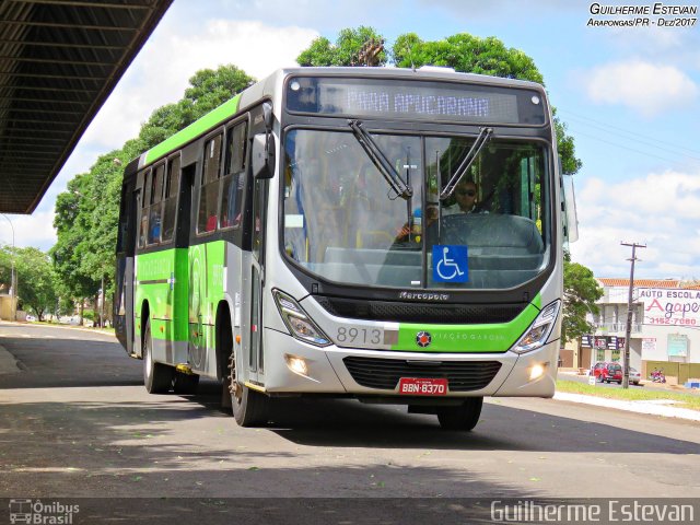 Viação Garcia 8913 na cidade de Arapongas, Paraná, Brasil, por Guilherme Estevan. ID da foto: 5947614.