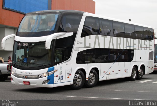 Auto Viação Catarinense 3526 na cidade de Rio de Janeiro, Rio de Janeiro, Brasil, por Lucas Lima. ID da foto: 5947667.