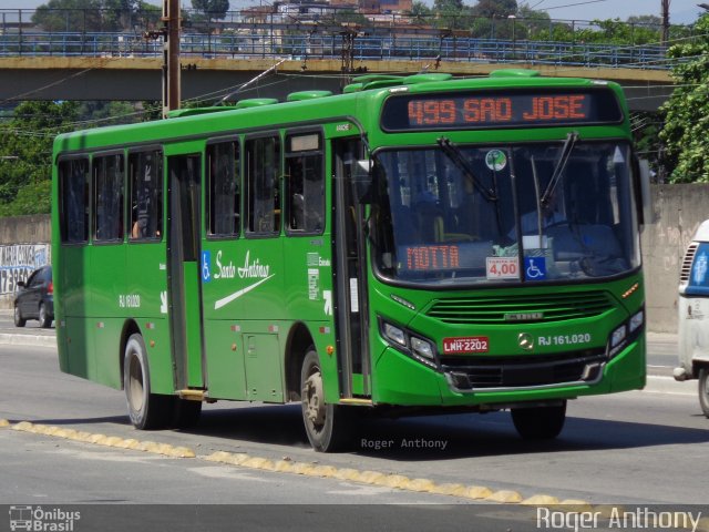 Transportes Santo Antônio RJ 161.020 na cidade de Duque de Caxias, Rio de Janeiro, Brasil, por Roger Silva. ID da foto: 5949180.