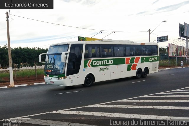 Empresa Gontijo de Transportes 20105 na cidade de Franca, São Paulo, Brasil, por Leonardo Gimenes . ID da foto: 5913407.