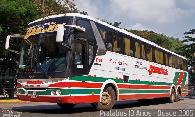 Expreso Internacional Ormeño 1310 na cidade de São Paulo, São Paulo, Brasil, por Cristiano Soares da Silva. ID da foto: 5915273.