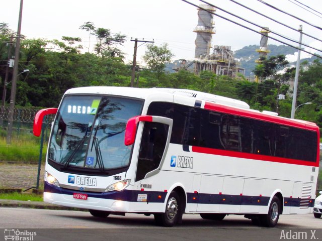 Breda Transportes e Serviços 1608 na cidade de Cubatão, São Paulo, Brasil, por Adam Xavier Rodrigues Lima. ID da foto: 5915080.