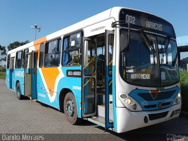 Viação Sanremo 908 na cidade de Vila Velha, Espírito Santo, Brasil, por Danilo Moraes. Número da foto: #5915408.