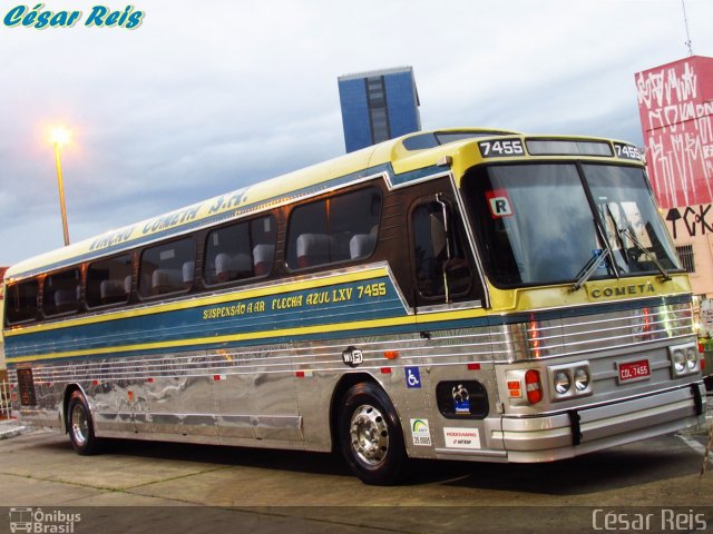 Viação Cometa 7455 na cidade de Belo Horizonte, Minas Gerais, Brasil, por César Ônibus. ID da foto: 5915324.