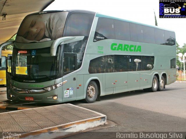 Viação Garcia 7237 na cidade de Rolândia, Paraná, Brasil, por Romílio Busólogo Silva . ID da foto: 5915061.