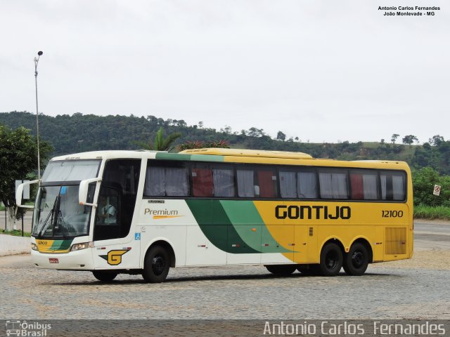 Empresa Gontijo de Transportes 12100 na cidade de João Monlevade, Minas Gerais, Brasil, por Antonio Carlos Fernandes. ID da foto: 5950546.