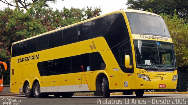 Viação Itapemirim 17609 na cidade de São Paulo, São Paulo, Brasil, por Cristiano Soares da Silva. ID da foto: 5950267.