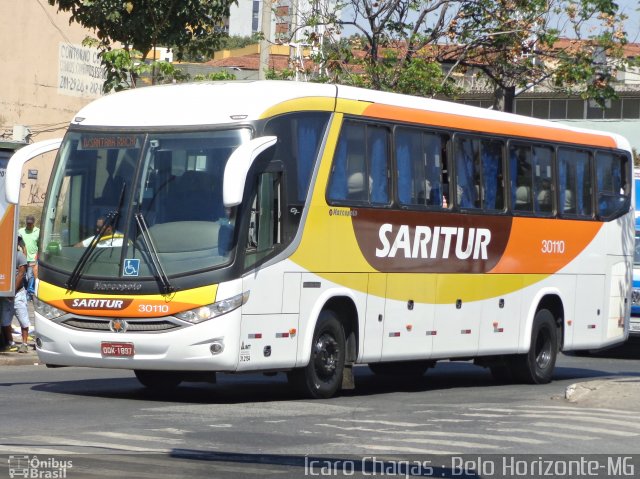 Saritur - Santa Rita Transporte Urbano e Rodoviário 30110 na cidade de Belo Horizonte, Minas Gerais, Brasil, por Ícaro Chagas. ID da foto: 5950582.