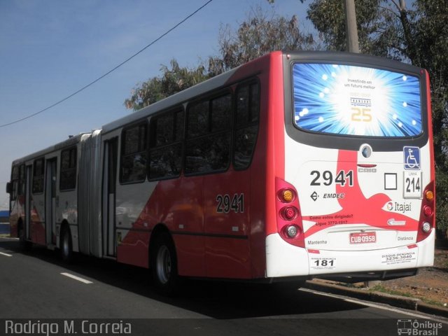 Itajaí Transportes Coletivos 2941 na cidade de Campinas, São Paulo, Brasil, por Jonathan  Aguiar Correa. ID da foto: 5952007.