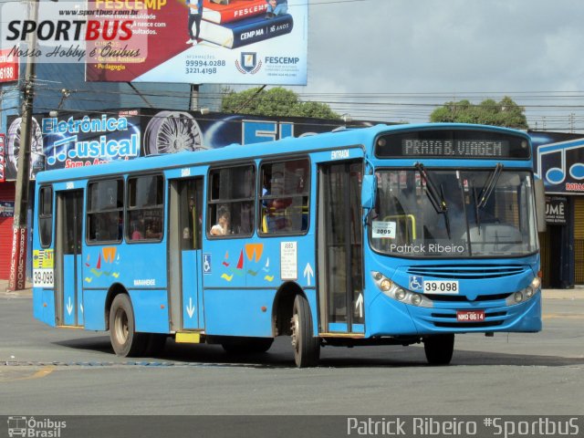 TCM - Transportes Coletivos Maranhense 39-098 na cidade de São Luís, Maranhão, Brasil, por Patrick Ribeiro. Número da foto: #5950727.
