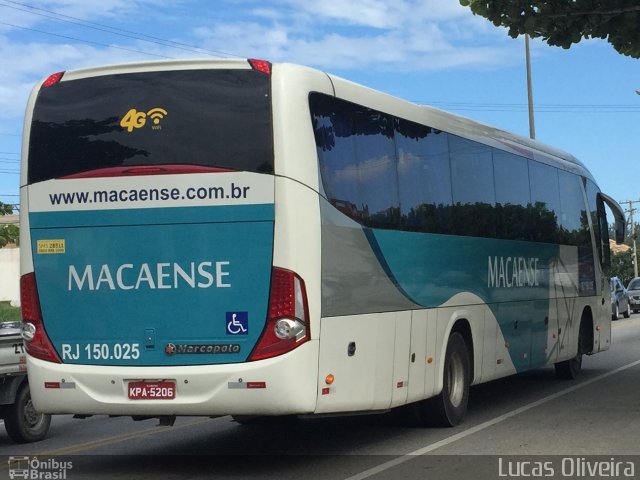 Rápido Macaense RJ 150.025 na cidade de Rio das Ostras, Rio de Janeiro, Brasil, por Lucas Oliveira. ID da foto: 5952275.