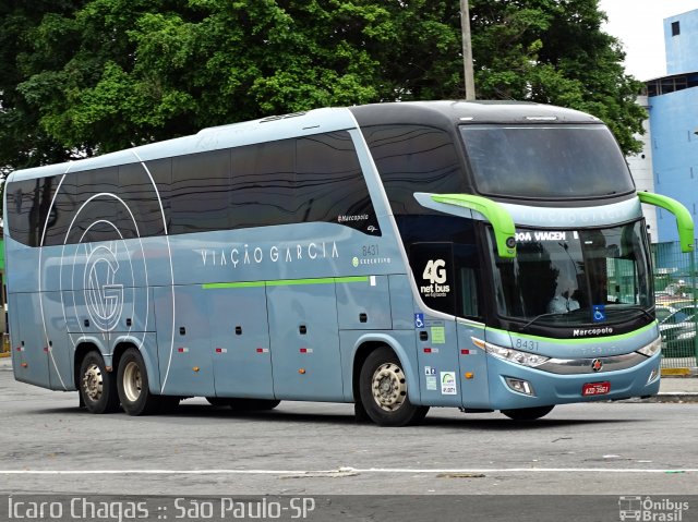 Viação Garcia 8431 na cidade de São Paulo, São Paulo, Brasil, por Ícaro Chagas. Número da foto: #5953098.