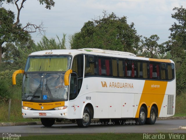 Viação Araguarina 10313 na cidade de Brasília, Distrito Federal, Brasil, por Ricardo Vieira. ID da foto: 5954072.