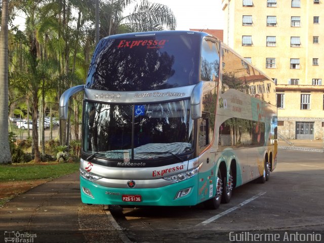 Expressa Turismo 55460 na cidade de Araxá, Minas Gerais, Brasil, por Guilherme Antonio. ID da foto: 5955346.