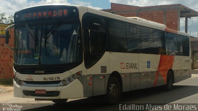 Evanil Transportes e Turismo RJ 132.119 na cidade de Nova Iguaçu, Rio de Janeiro, Brasil, por Edailton Alves de Moraes. ID da foto: 5957614.