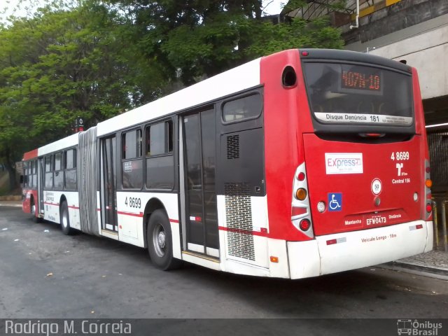 Express Transportes Urbanos Ltda 4 8699 na cidade de São Paulo, São Paulo, Brasil, por Jonathan  Aguiar Correa. ID da foto: 5958824.