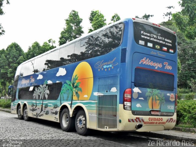 Aliança Tur Transporte de Passageiros e Turismo 1430 na cidade de Petrópolis, Rio de Janeiro, Brasil, por Zé Ricardo Reis. ID da foto: 5961381.