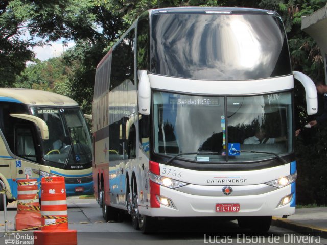 Auto Viação Catarinense 3736 na cidade de São Paulo, São Paulo, Brasil, por Lucas Elson de Oliveira. Número da foto: #5962445.