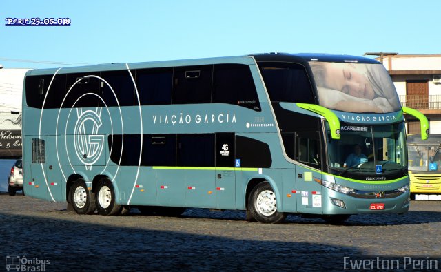 Viação Garcia 7058 na cidade de Foz do Iguaçu, Paraná, Brasil, por Ewerton Perin. Número da foto: #5962830.