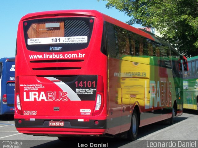 Lirabus 14101 na cidade de Aparecida, São Paulo, Brasil, por Leonardo Daniel. Número da foto: #5963093.