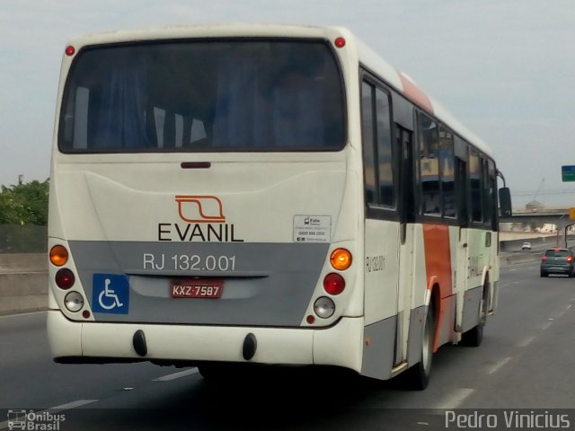 Evanil Transportes e Turismo RJ 132.001 na cidade de Nova Iguaçu, Rio de Janeiro, Brasil, por Pedro Vinicius. Número da foto: #5967624.