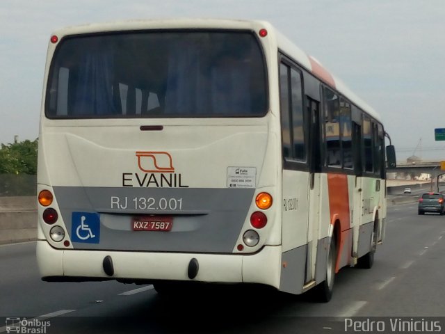 Evanil Transportes e Turismo RJ 132.001 na cidade de Nova Iguaçu, Rio de Janeiro, Brasil, por Pedro Vinicius. ID da foto: 5967624.