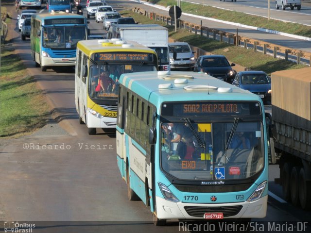 UTB - União Transporte Brasília 1770 na cidade de Santa Maria, Distrito Federal, Brasil, por Ricardo Vieira. ID da foto: 5969228.