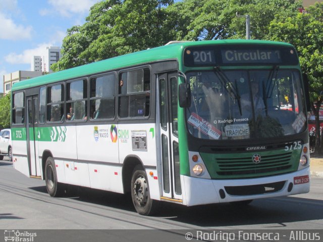 Auto Viação Veleiro 3725 na cidade de Maceió, Alagoas, Brasil, por Rodrigo Fonseca. ID da foto: 5970433.