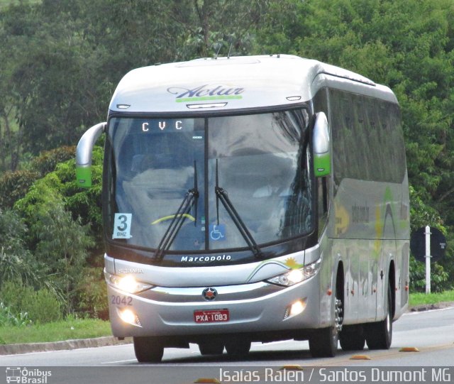 Actur Viagens 2042 na cidade de Santos Dumont, Minas Gerais, Brasil, por Isaias Ralen. ID da foto: 5969208.