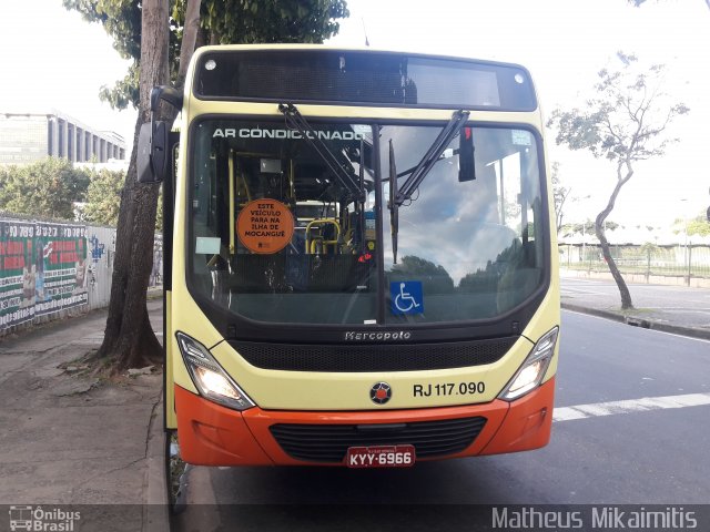 Coesa Transportes RJ 117.090 na cidade de Rio de Janeiro, Rio de Janeiro, Brasil, por Matheus Mikaimitis . ID da foto: 5969246.