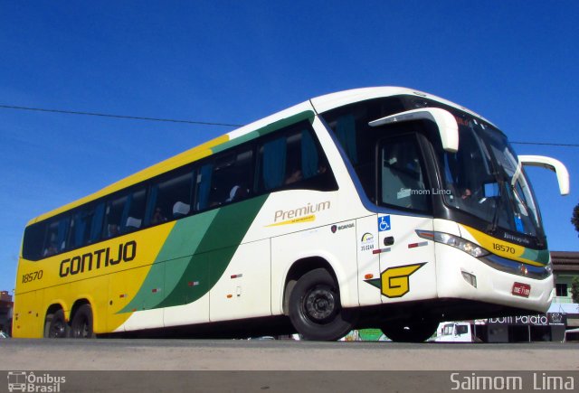 Empresa Gontijo de Transportes 18570 na cidade de Mucuri, Bahia, Brasil, por Saimom  Lima. ID da foto: 5970902.