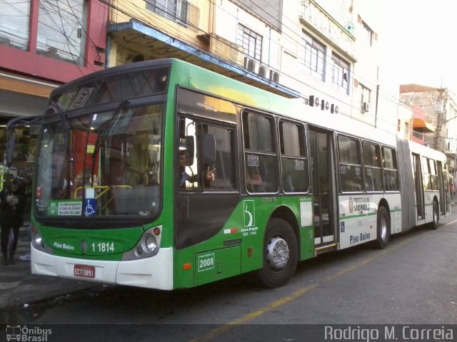 Viação Santa Brígida 1 1814 na cidade de São Paulo, São Paulo, Brasil, por Jonathan  Aguiar Correa. Número da foto: #5972437.