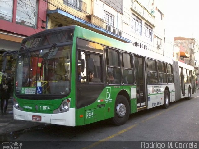 Viação Santa Brígida 1 1814 na cidade de São Paulo, São Paulo, Brasil, por Jonathan  Aguiar Correa. ID da foto: 5972437.