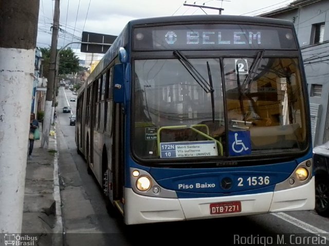 Sambaíba Transportes Urbanos 2 1536 na cidade de São Paulo, São Paulo, Brasil, por Jonathan  Aguiar Correa. ID da foto: 5972396.