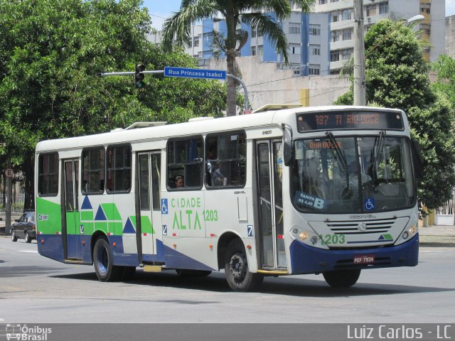 Cidade Alta Transportes 1.203 na cidade de Recife, Pernambuco, Brasil, por Luiz Carlos de Santana. ID da foto: 5973809.