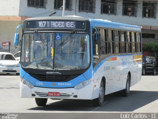 Expresso Vera Cruz 596 na cidade de Recife, Pernambuco, Brasil, por Luiz Carlos de Santana. ID da foto: 5973742.