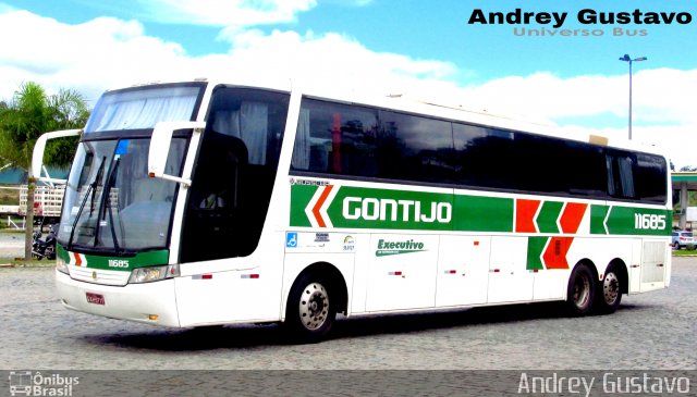 Empresa Gontijo de Transportes 11685 na cidade de Perdões, Minas Gerais, Brasil, por Andrey Gustavo. Número da foto: #5918391.