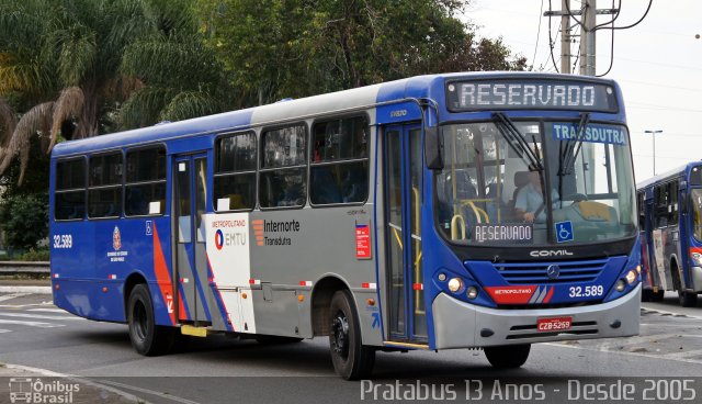 Viação Transdutra 32.589 na cidade de São Paulo, São Paulo, Brasil, por Cristiano Soares da Silva. ID da foto: 5921754.