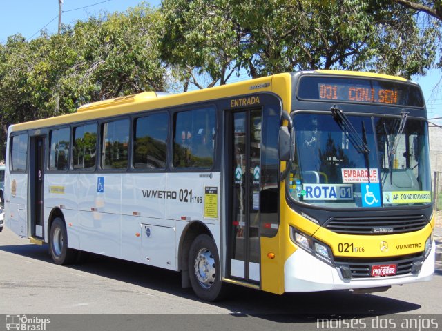 Via Metro - Auto Viação Metropolitana 0211706 na cidade de Fortaleza, Ceará, Brasil, por Francisco Moisés  Silva dos Anjos. ID da foto: 5921564.