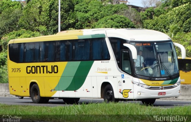 Empresa Gontijo de Transportes 7075 na cidade de Salvador, Bahia, Brasil, por Felipe Pessoa de Albuquerque. ID da foto: 5921042.