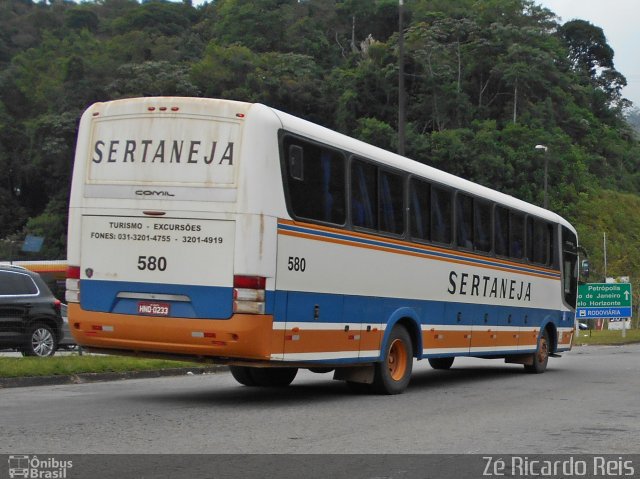 Viação Sertaneja 580 na cidade de Petrópolis, Rio de Janeiro, Brasil, por Zé Ricardo Reis. ID da foto: 5920472.