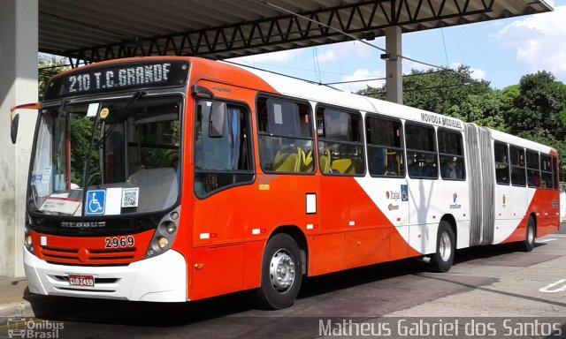 Itajaí Transportes Coletivos 2969 na cidade de Campinas, São Paulo, Brasil, por Matheus Gabriel dos Santos. ID da foto: 5922852.