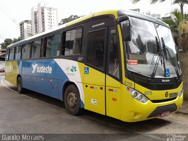 Viação Sudeste 8175 na cidade de Cachoeiro de Itapemirim, Espírito Santo, Brasil, por Danilo Moraes. ID da foto: 5925924.