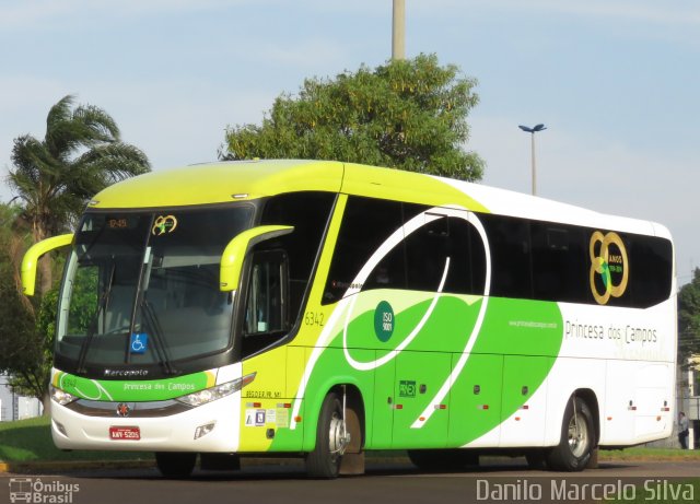 Expresso Princesa dos Campos 6342 na cidade de Cascavel, Paraná, Brasil, por Danilo Marcelo Silva. ID da foto: 5926587.