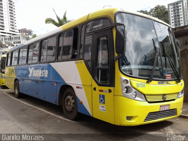 Viação Sudeste 8158 na cidade de Cachoeiro de Itapemirim, Espírito Santo, Brasil, por Danilo Moraes. ID da foto: 5925922.