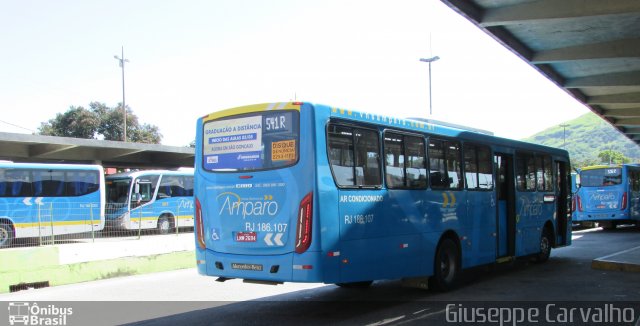 Viação Nossa Senhora do Amparo RJ 186.107 na cidade de Niterói, Rio de Janeiro, Brasil, por Giuseppe Carvalho. Número da foto: #5928347.