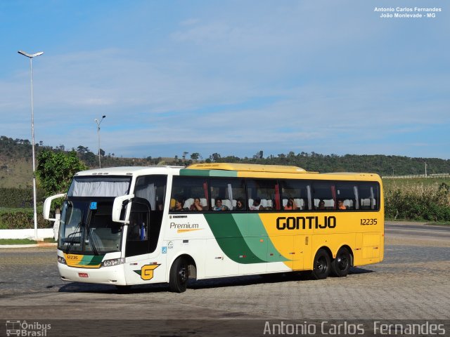 Empresa Gontijo de Transportes 12235 na cidade de João Monlevade, Minas Gerais, Brasil, por Antonio Carlos Fernandes. ID da foto: 5929236.